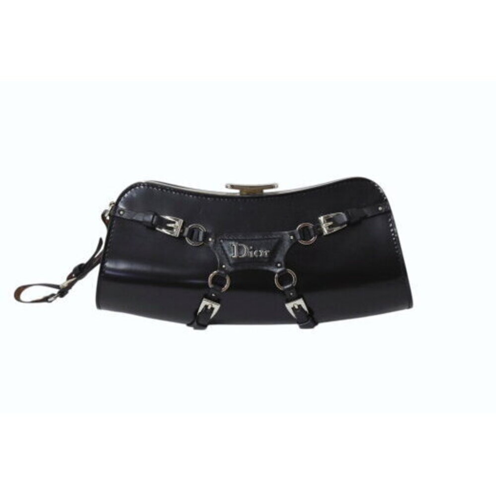 Christian Dior Bondage Clutch Bag Black Galliano Period